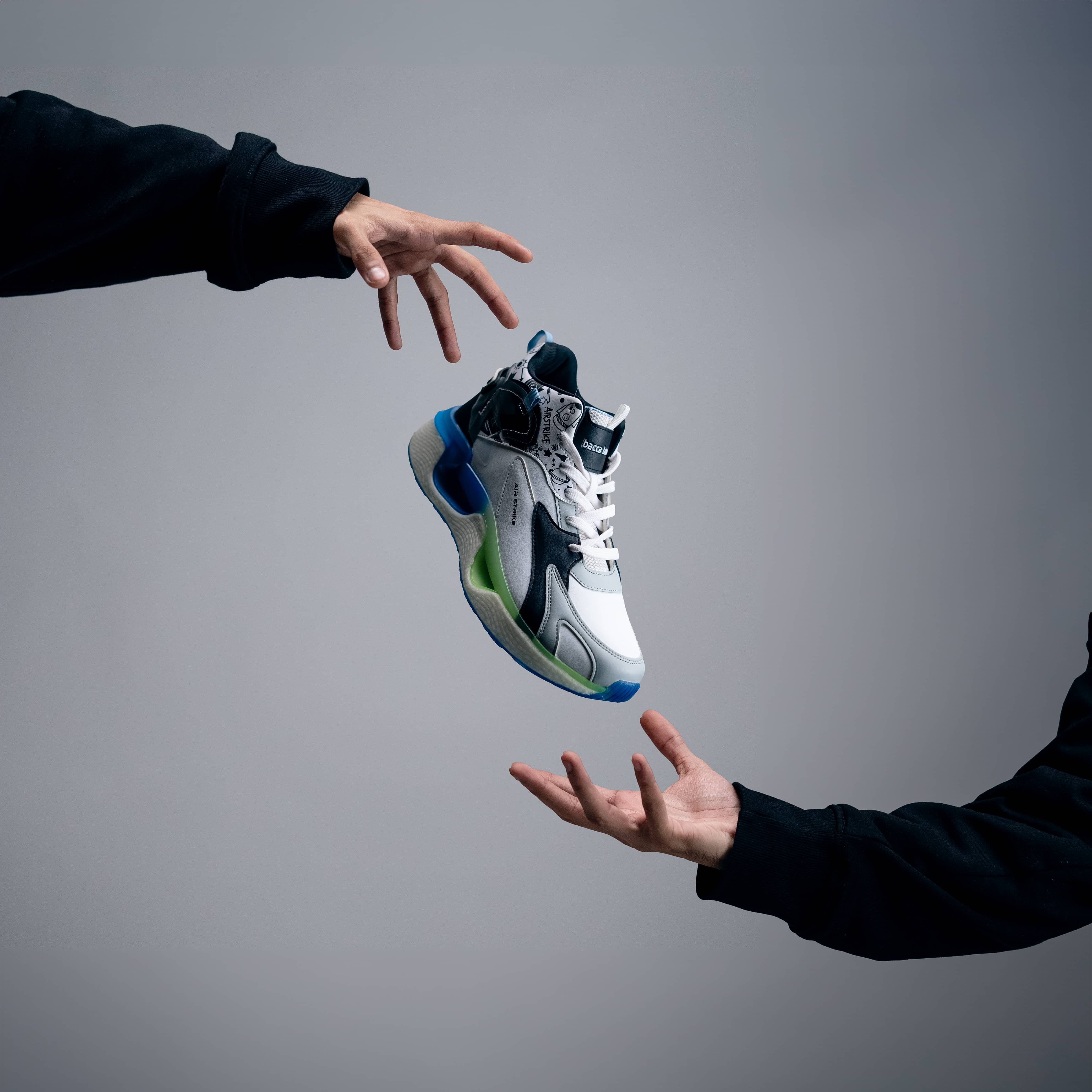 Bacca Bucci 'AIR STRIKE' Urban Elegance: High-Top Sneakers with a Rebounce Chunky Outsole