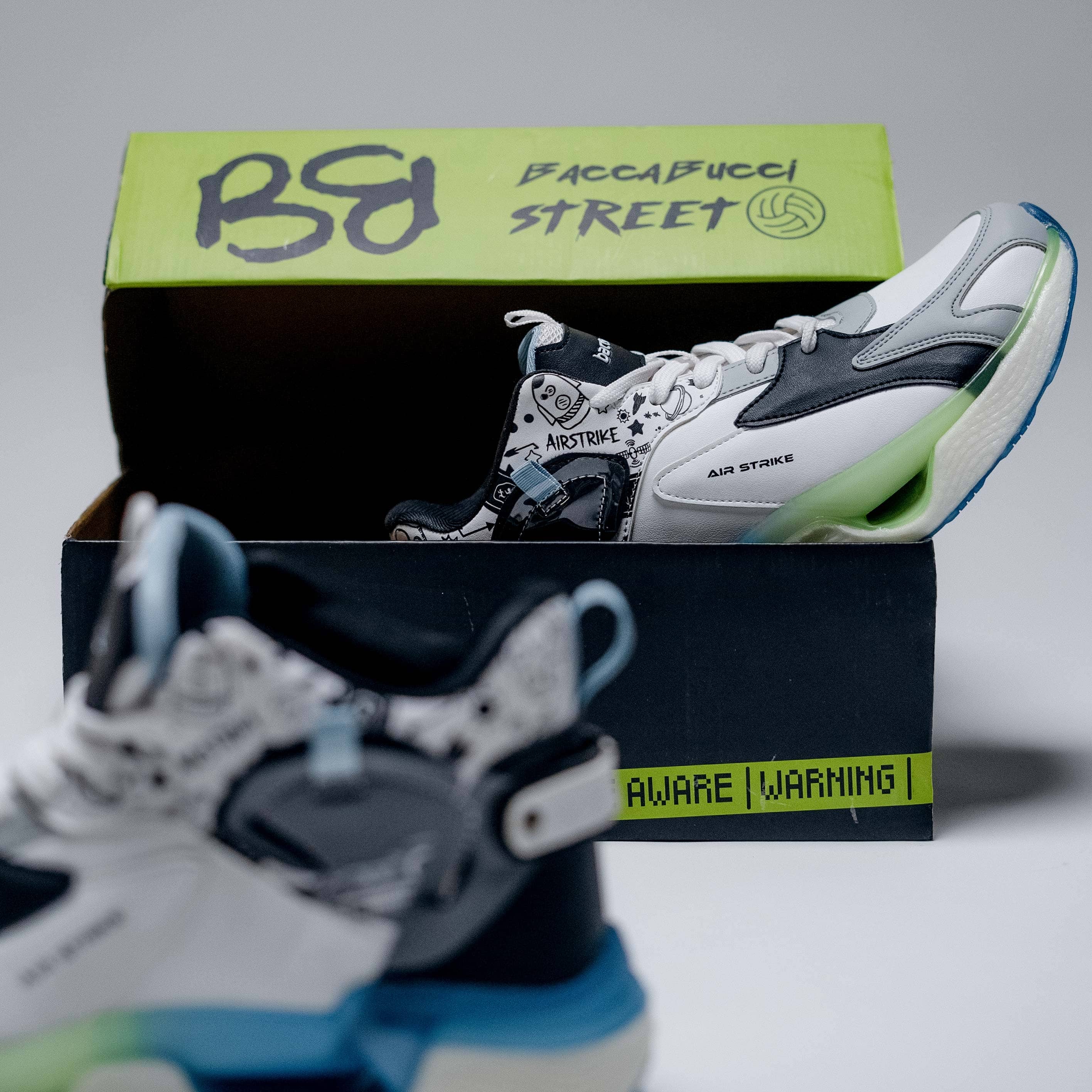 Bacca Bucci 'AIR STRIKE' Urban Elegance: High-Top Sneakers with a Rebounce Chunky Outsole