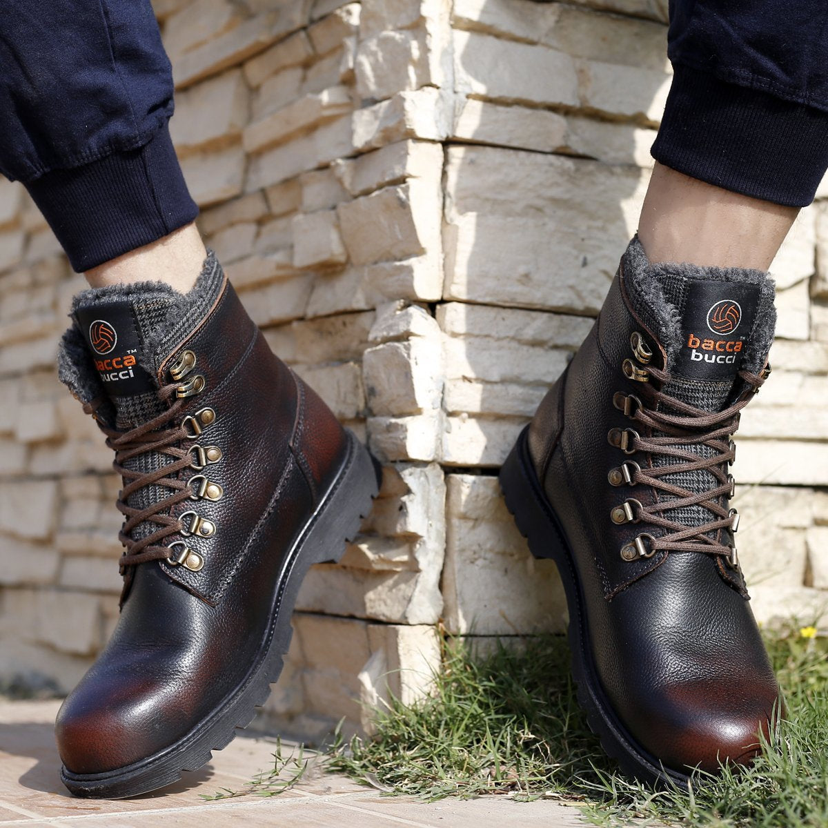 waterproof boots for men, mens snow boots, high top boots, genuine leather boots