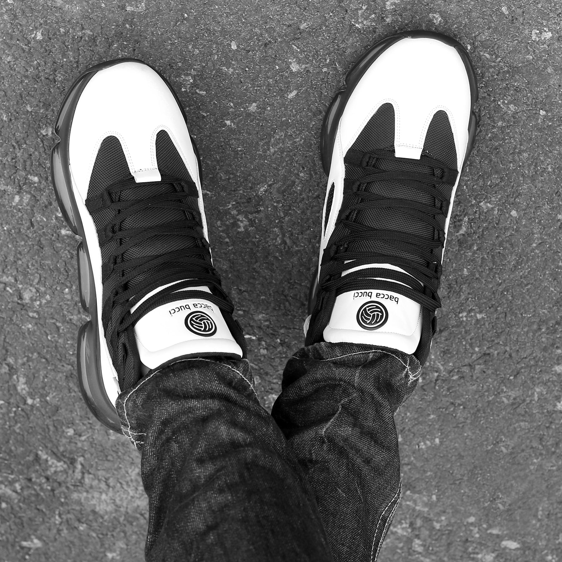 Bacca Bucci DOMINATOR Mid-Top Street Fashion Chunky Sneakers