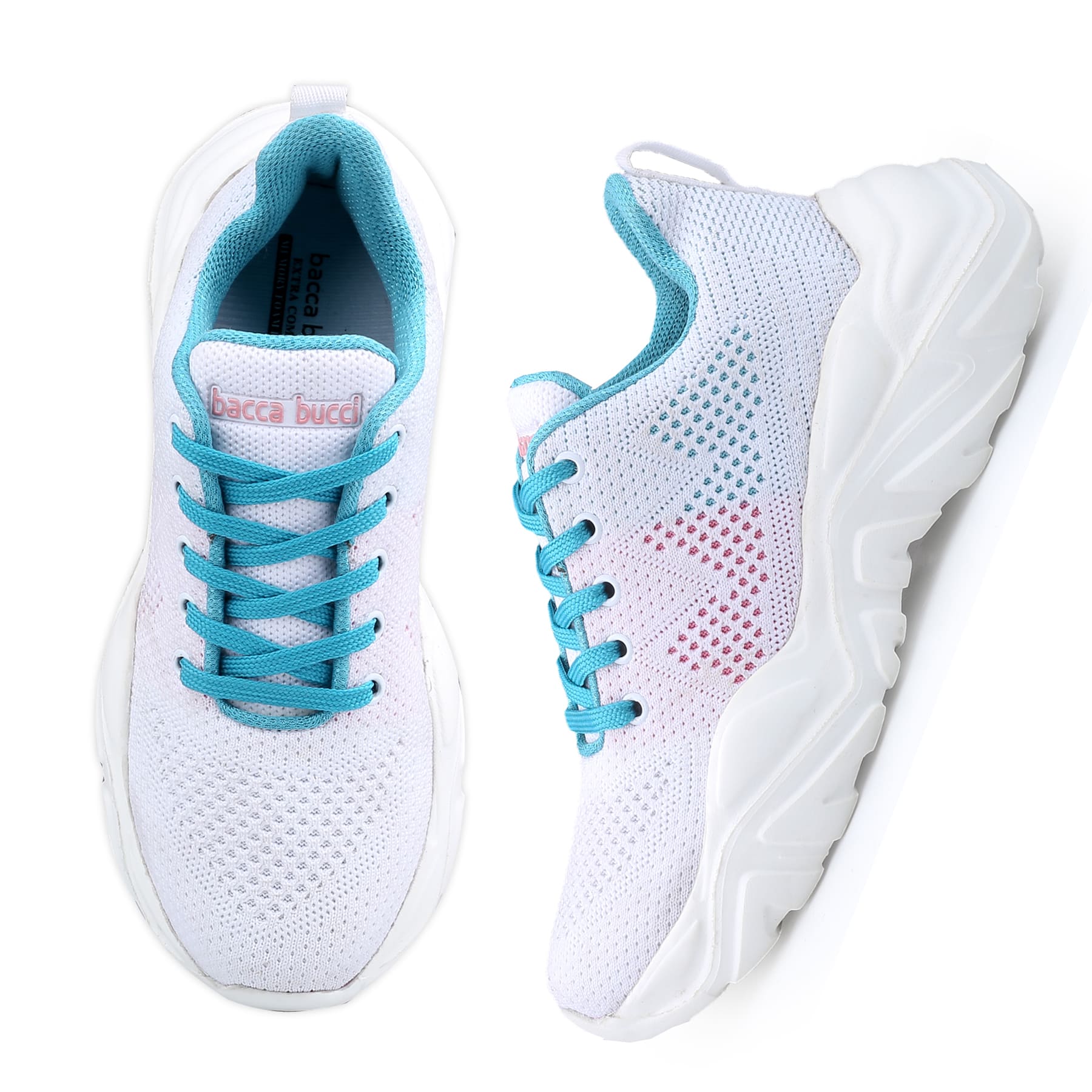 Bacca Bucci COOPER Low-top Platform Fashion Sneakers For Women | StreetWear Knitted Chunky Sneakers