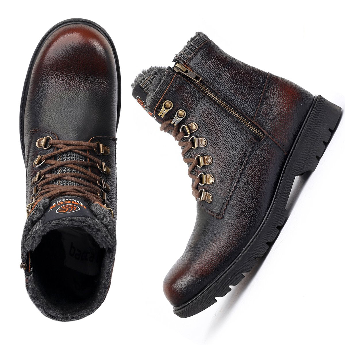 waterproof boots for men, mens snow boots, high top boots, genuine leather boots