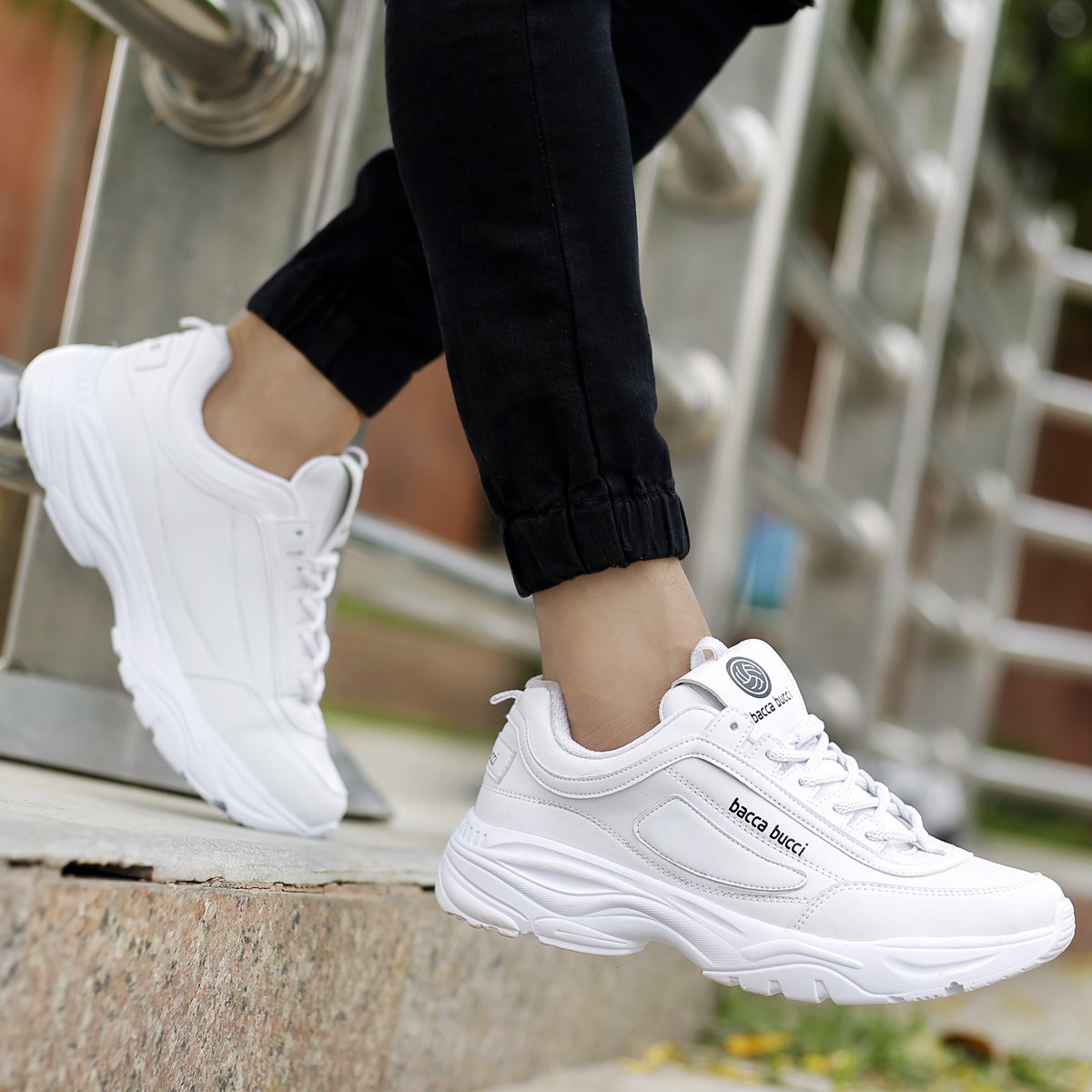white sports shoes for men