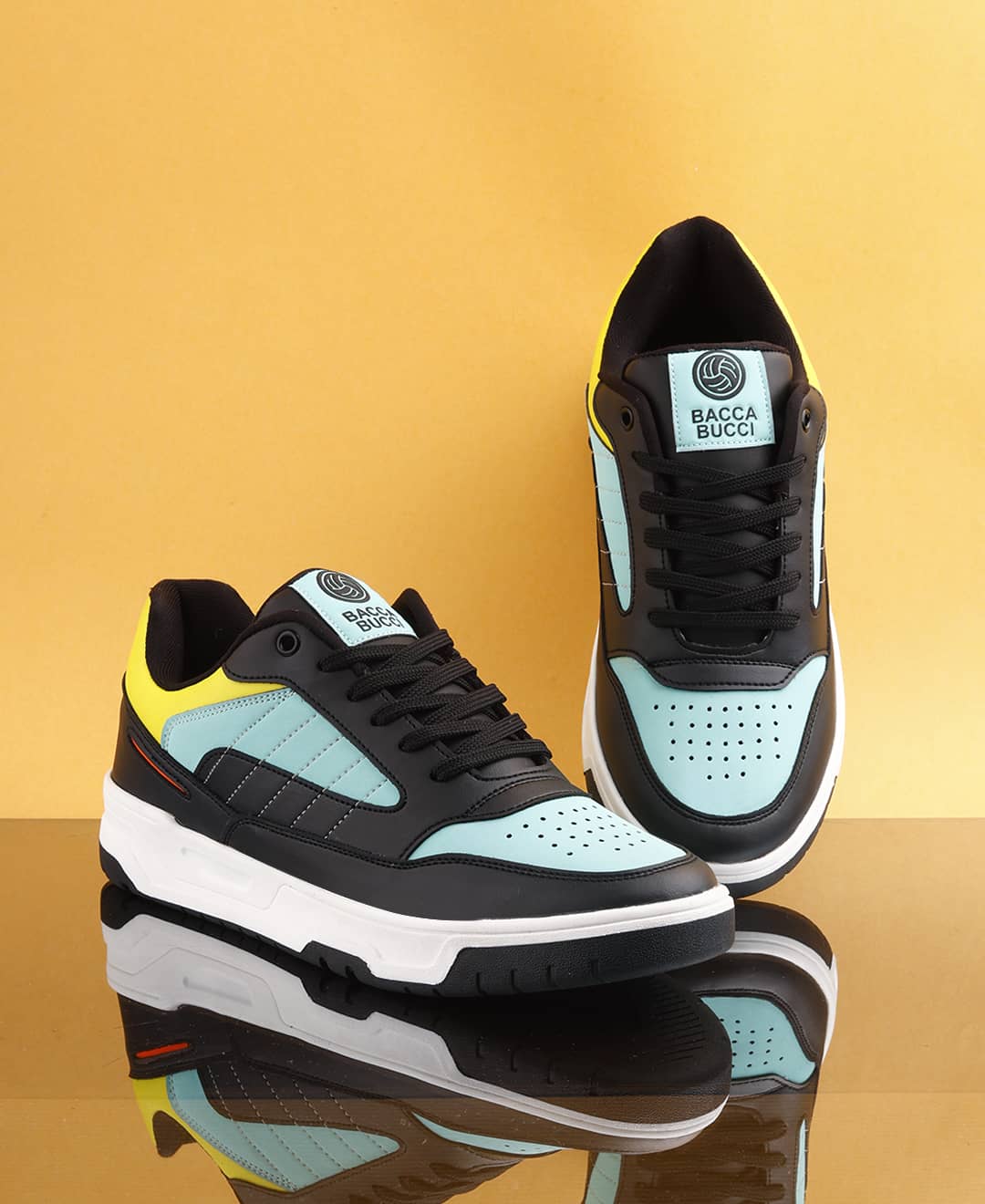 Bacca Bucci Downtown Dynamo Low-Top Sneakers: A Symphony of Style with Flat Outsole and Vibrant Color Blocking